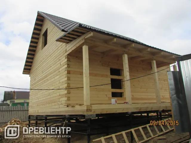 Строительство дома из профилированного бруса 145х145 мм по проекту ДБ 59 в Можайском районе, фото 30 из 32