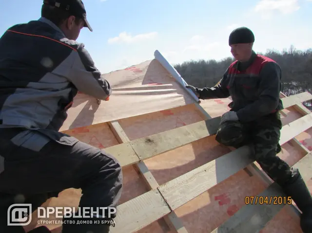 Строительство дома из профилированного бруса 145х145 мм по проекту ДБ 59 в Можайском районе, фото 11 из 32