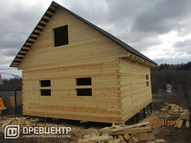 Строительство дома из профилированного бруса 145х145 мм по проекту ДБ 59 в Можайском районе, фото 29 из 32