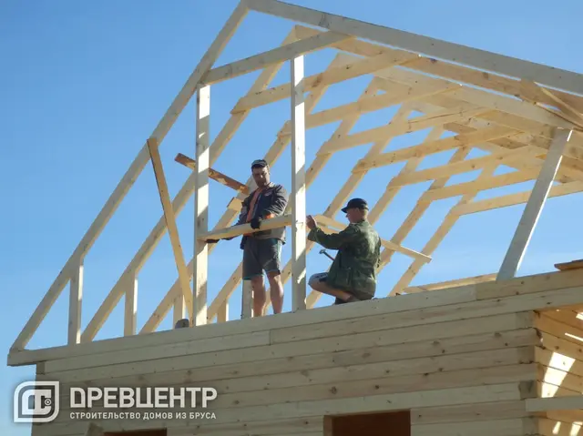 Строительство дома из бруса по проекту ДБ10 в Можайском районе., фото 18 из 26