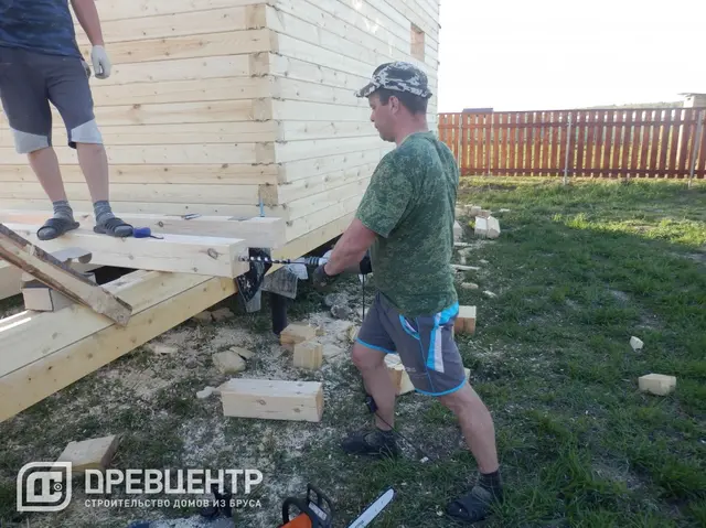 Строительство дома из бруса по проекту ДБ10 в Можайском районе., фото 12 из 26