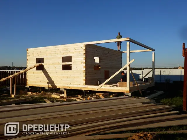 Строительство дома из бруса по проекту ДБ10 в Можайском районе., фото 10 из 26