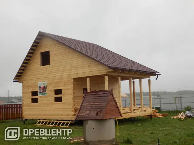 Строительство дома из бруса по проекту ДБ10 в Можайском районе., фото 24 из 26