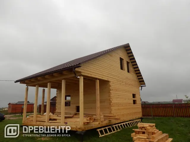 Строительство дома из бруса по проекту ДБ10 в Можайском районе., фото 26 из 26