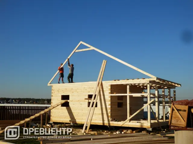 Строительство дома из бруса по проекту ДБ10 в Можайском районе., фото 15 из 26