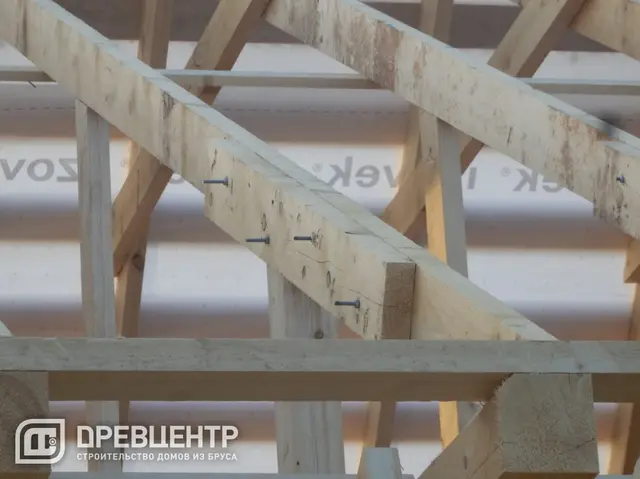 Строительство дома из бруса по проекту ДБ10 в Можайском районе., фото 21 из 26