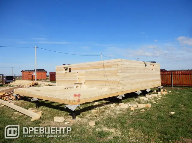 Строительство дома из бруса по проекту ДБ10 в Можайском районе., фото 7 из 26