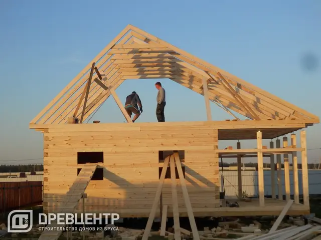 Строительство дома из бруса по проекту ДБ10 в Можайском районе., фото 17 из 26