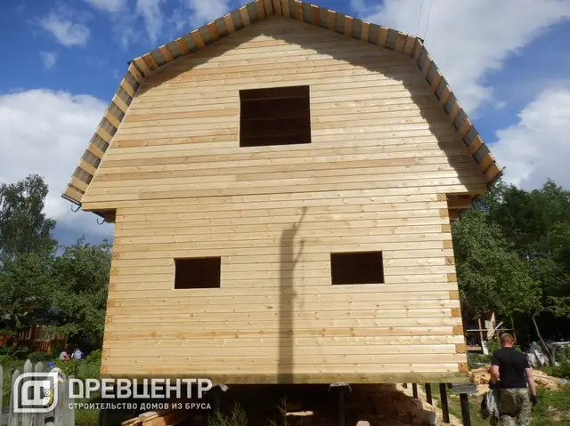Строительство дома из бруса 6х9 по проекту заказчика в Волоколамском районе, фото 25 из 26