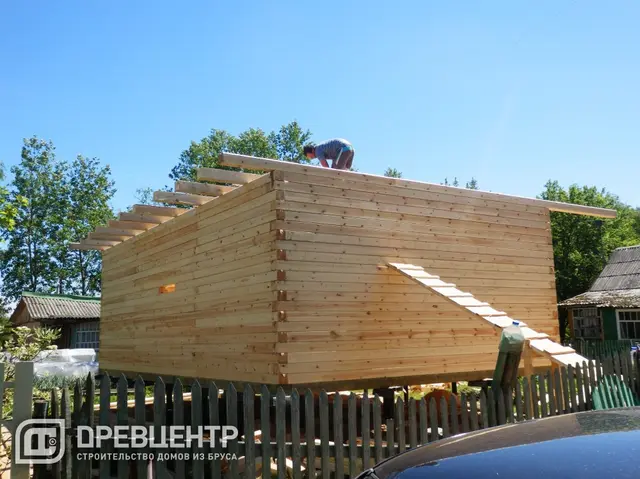 Строительство дома из бруса 6х9 по проекту заказчика в Волоколамском районе, фото 19 из 26