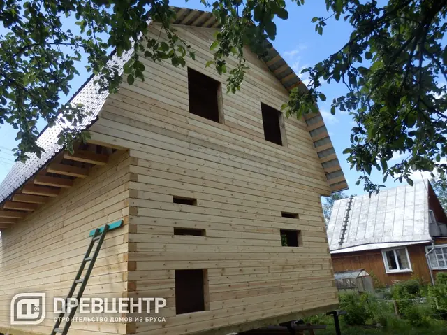 Строительство дома из бруса 6х9 по проекту заказчика в Волоколамском районе, фото 24 из 26
