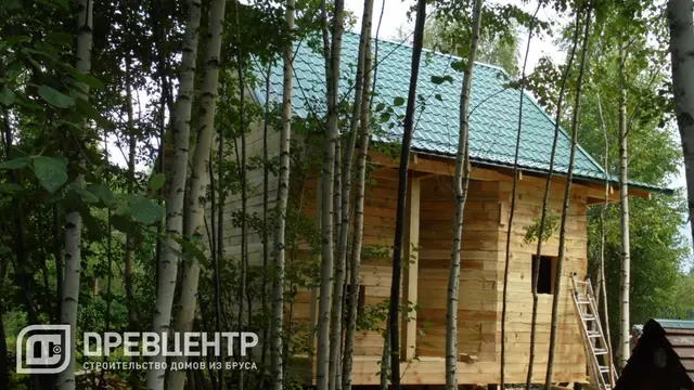Строительство дома из бруса по проекту ДБ43 с антисептированием в Дмитровском районе, фото 12 из 15