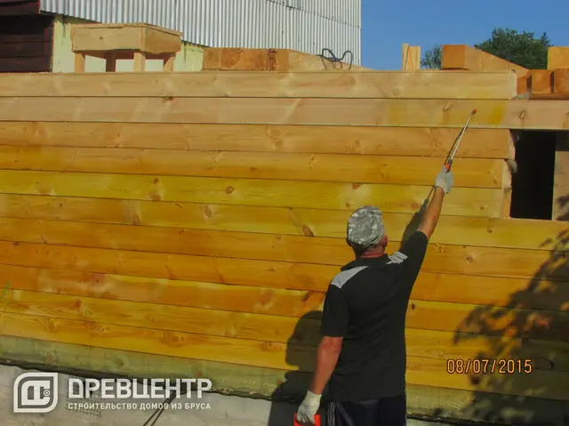 Строительство дома из бруса по проекту ДБ81 в Волоколамском районе, фото 10 из 22