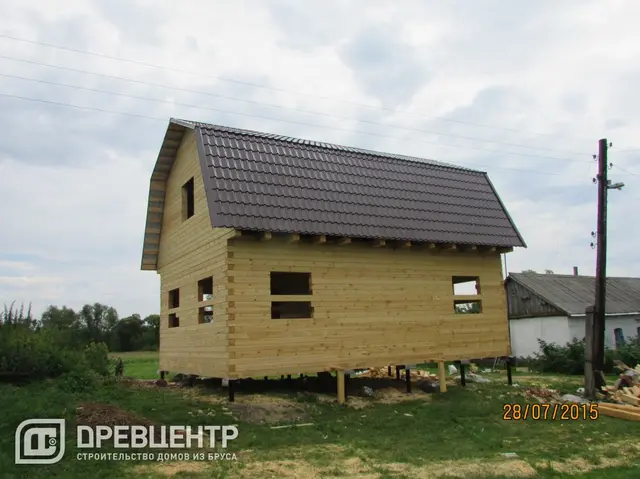 Строительство дома из бруса по проекту ДБ38 в Рязанской области, фото 13 из 14
