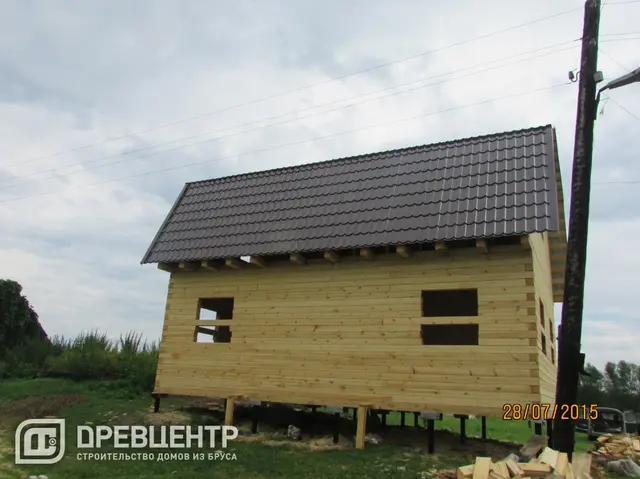 Строительство дома из бруса по проекту ДБ38 в Рязанской области, фото 12 из 14