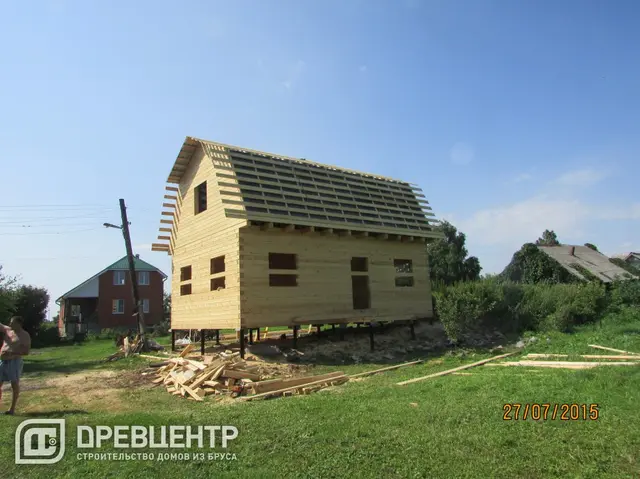 Строительство дома из бруса по проекту ДБ38 в Рязанской области, фото 9 из 14
