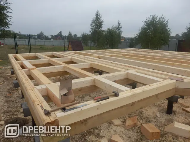 Строительство дома из бруса по проекту ДБ4 в Можайском районе, фото 7 из 29