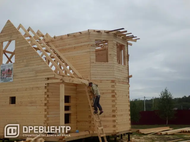 Строительство дома из бруса по проекту ДБ4 в Можайском районе, фото 19 из 29