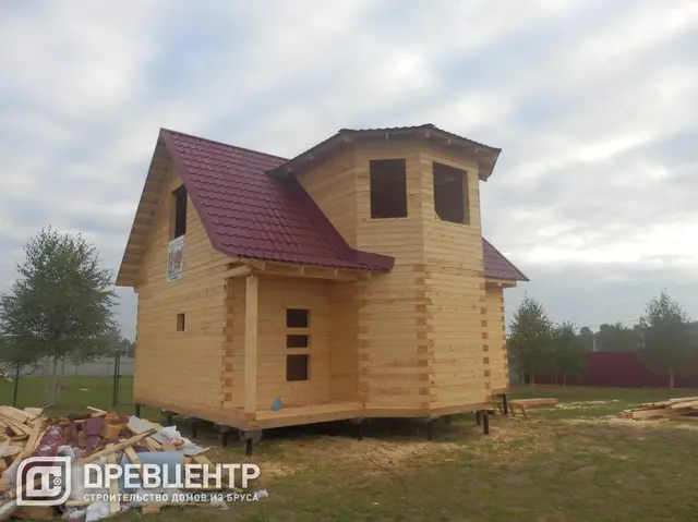 Строительство дома из бруса по проекту ДБ4 в Можайском районе, фото 26 из 29