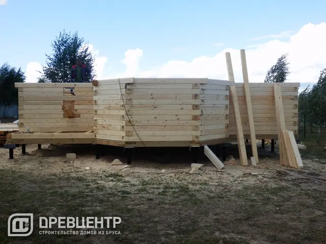 Строительство дома из бруса по проекту ДБ4 в Можайском районе, фото 11 из 29