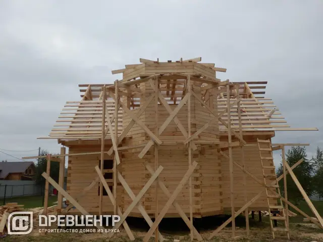 Строительство дома из бруса по проекту ДБ4 в Можайском районе, фото 20 из 29