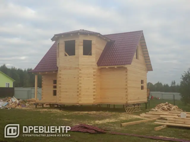 Строительство дома из бруса по проекту ДБ4 в Можайском районе, фото 28 из 29