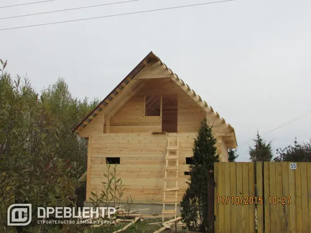 Строительство дома из бруса по проекту ДБ39 в Волоколамском районе, фото 7 из 9