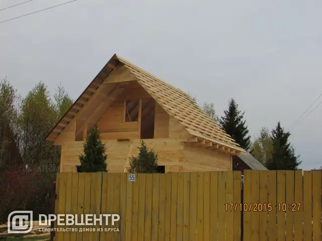 Строительство дома из бруса по проекту ДБ39 в Волоколамском районе, фото 8 из 9
