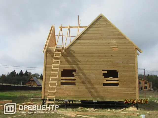 Строительство дома из бруса по проекту ДБ18 в Истринском районе, фото 14 из 25