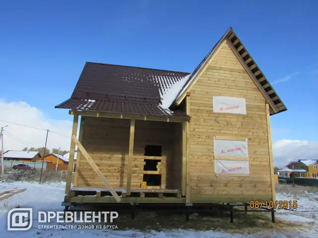 Строительство дома из бруса по проекту ДБ18 в Истринском районе, фото 23 из 25