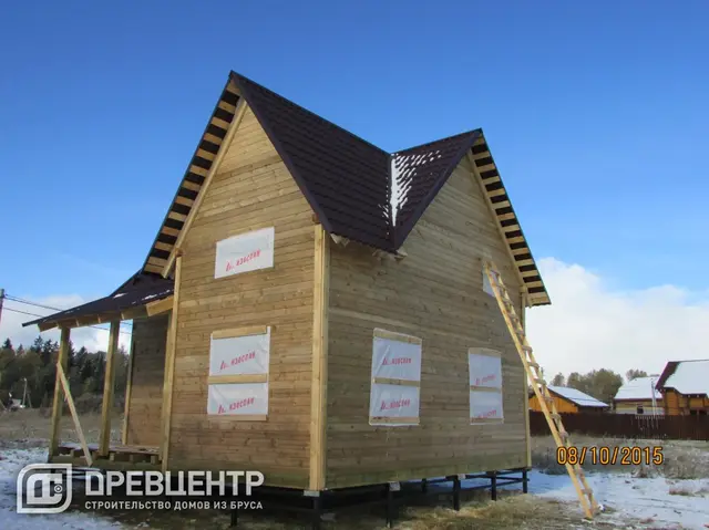 Строительство дома из бруса по проекту ДБ18 в Истринском районе, фото 22 из 25