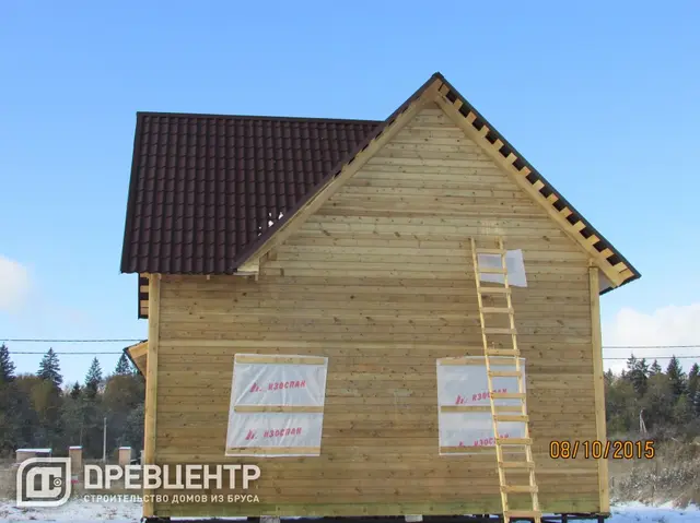 Строительство дома из бруса по проекту ДБ18 в Истринском районе, фото 21 из 25