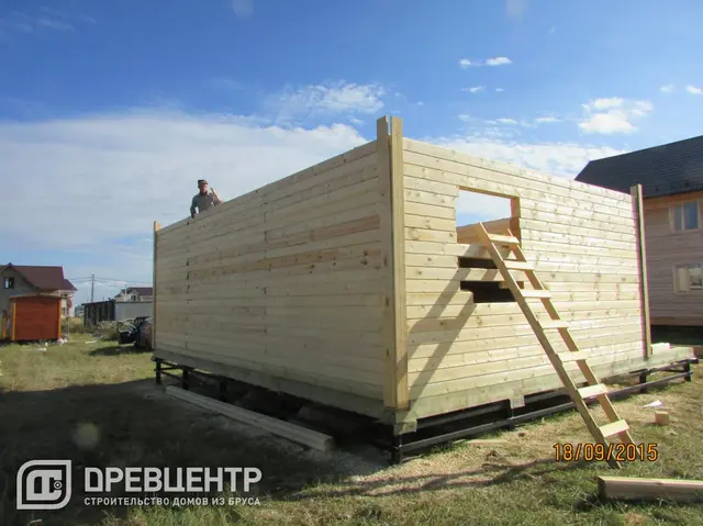 Строительство дома из бруса по проекту ДБ18 в Истринском районе, фото 12 из 25