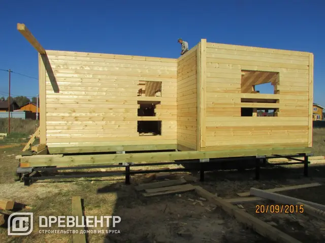 Строительство дома из бруса по проекту ДБ18 в Истринском районе, фото 13 из 25