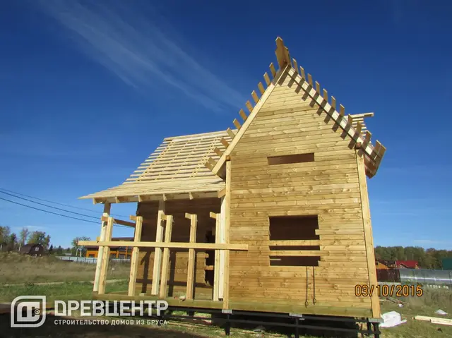 Строительство дома из бруса по проекту ДБ18 в Истринском районе, фото 17 из 25