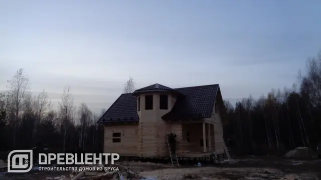 Строительство дома из бруса по проекту ДБ62 в г.Шатура, фото 15 из 17