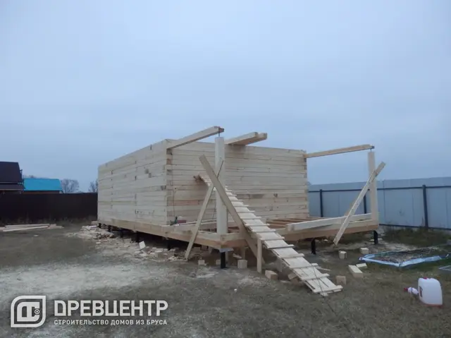 Строительство дома из бруса по проекту ДБ24 в Раменском районе с.Михеево, фото 9 из 16