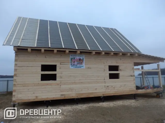 Строительство дома из бруса по проекту ДБ24 в Раменском районе с.Михеево, фото 14 из 16