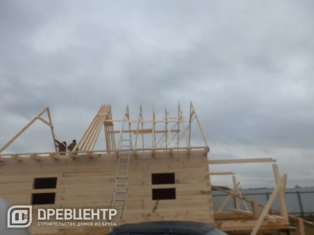 Строительство дома из бруса по проекту ДБ24 в Раменском районе с.Михеево, фото 12 из 16