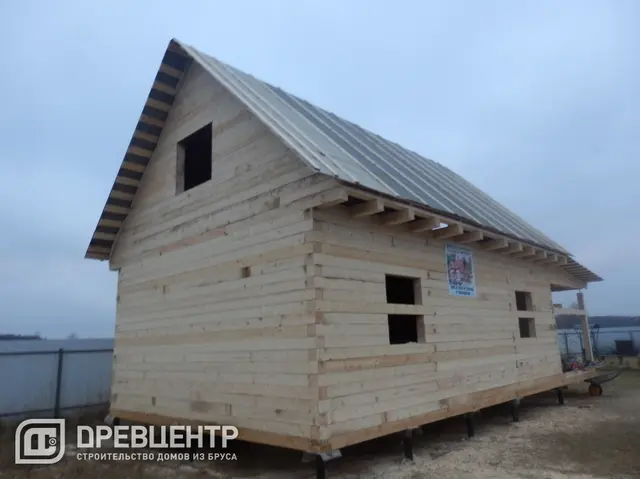 Строительство дома из бруса по проекту ДБ24 в Раменском районе с.Михеево, фото 15 из 16