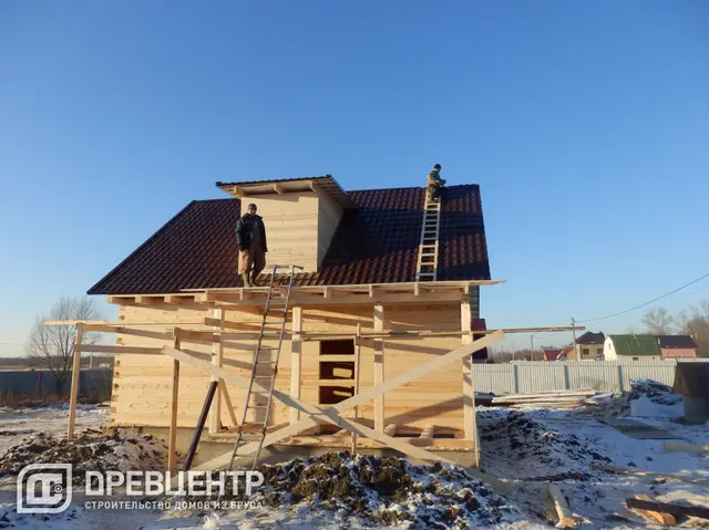 Строительство дома по проекту ДБ 89 в Воскресенском районе д.Конобеево, фото 9 из 14