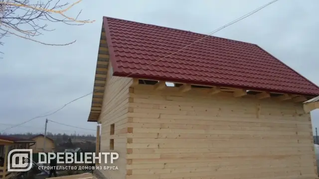 Строительство дома из бруса по проекту ДБ 56 в Тульской области Заокском районе, фото 18 из 20