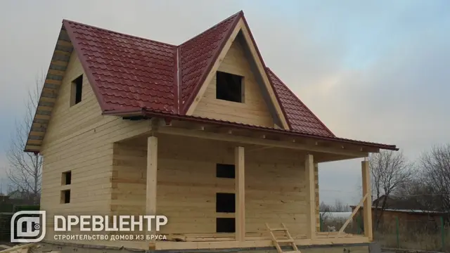 Строительство дома из бруса по проекту ДБ 56 в Тульской области Заокском районе, фото 20 из 20