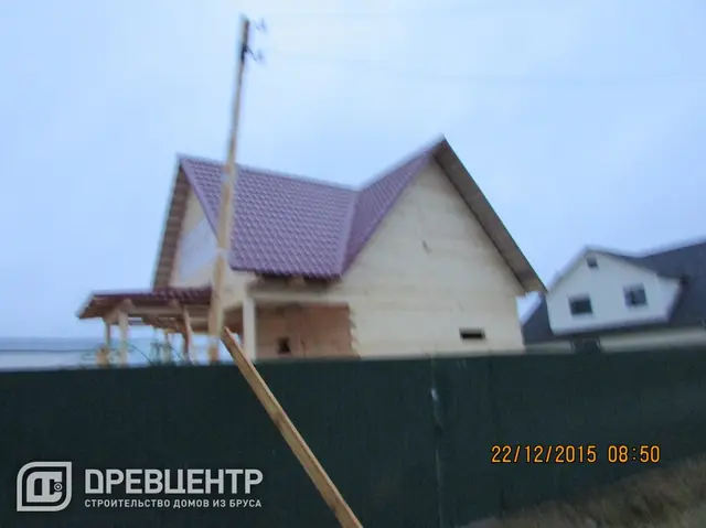 Строительство дома из бруса по проекту ДБ91 в Ступинском районе СНТ "Ветеран", фото 11 из 12
