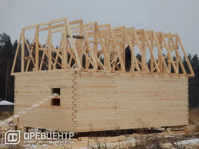 Строительство дома из бруса по проекту ДБ89 в Заокском районе, фото 7 из 15