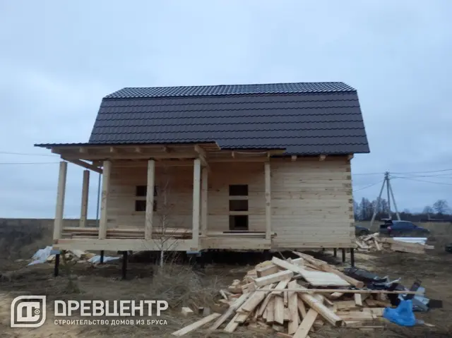 Строительство дома из бруса по проекту ДБ89 в Заокском районе, фото 12 из 15