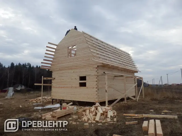 Строительство дома из бруса по проекту ДБ89 в Заокском районе, фото 10 из 15