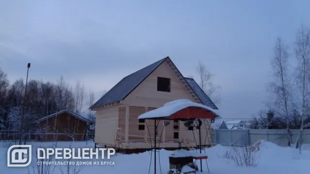 Строительство дома из бруса по проекту ДБ17 в Боровском районе., фото 9 из 12