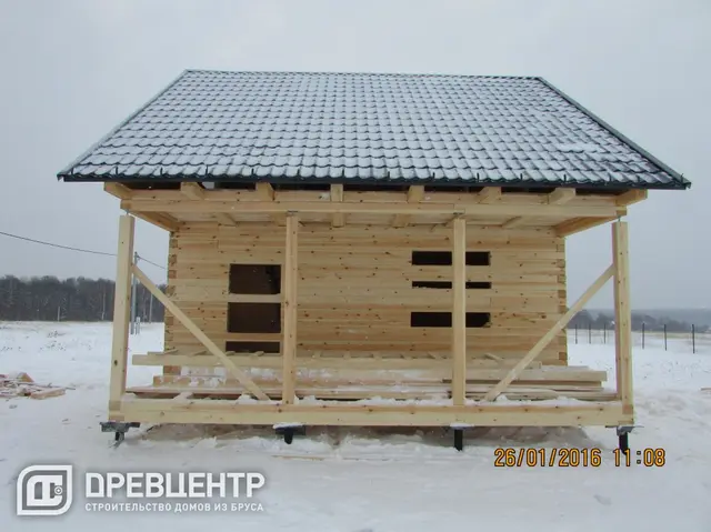 Строительство дома из бруса по проекту ДБ109 в Серпуховском районе, фото 7 из 9