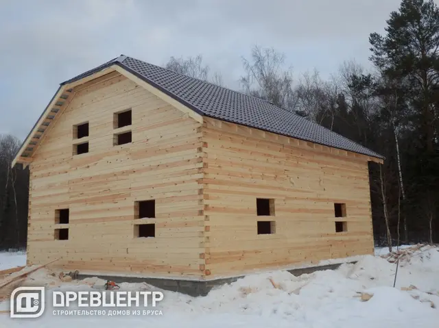 Строительство дома из бруса по проекту ДБ74 в Александровском районе, фото 12 из 16